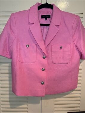 Talbots Short Sleeve Blazer Pink Size 6
